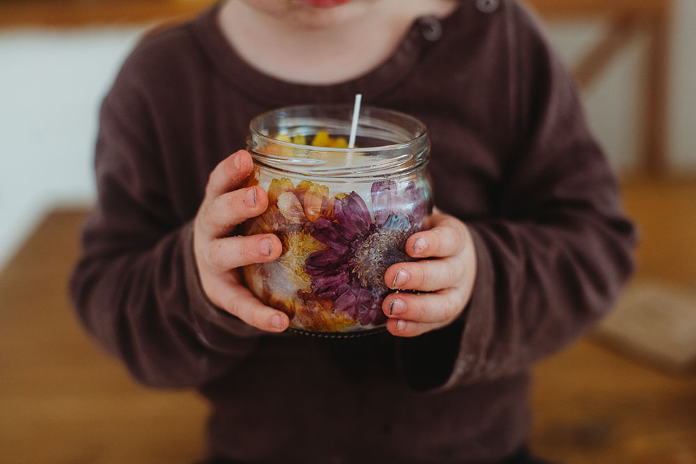 Create Your Own Pressed Flower Candle!