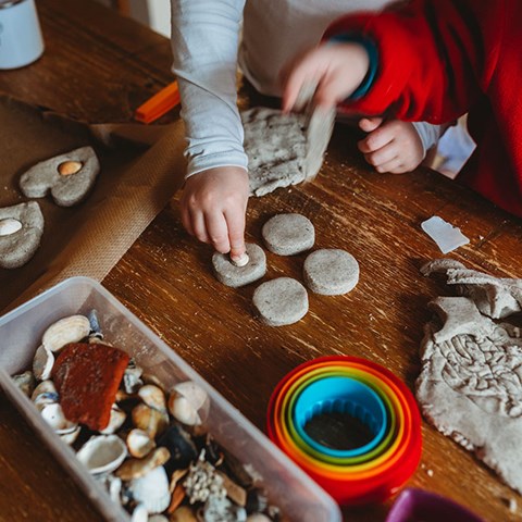 Sandy Salt Dough Ornaments
