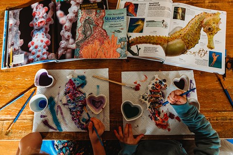 Mixed Media Clay Seahorses