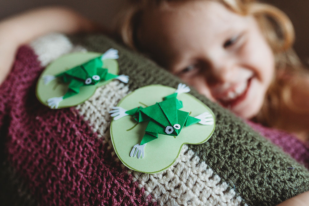 Origami Jumping Frogs