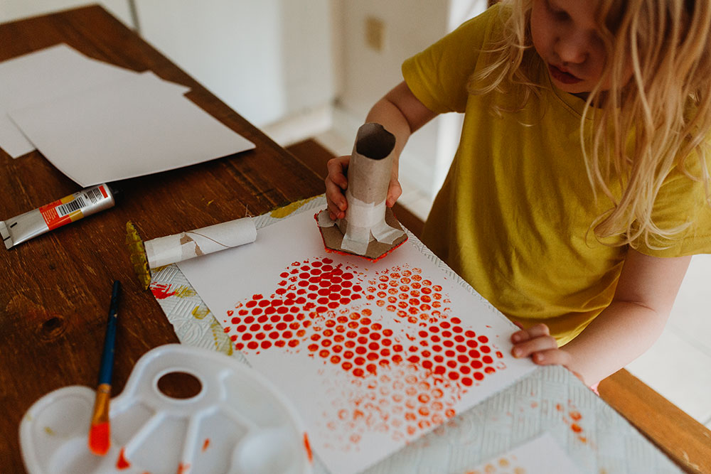 Beehive Printing with Bubble Wrap!