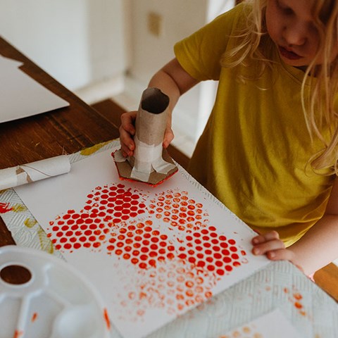 Beehive Printing with Bubble Wrap!