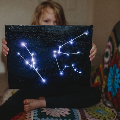 Easy LED Constellation Art Project